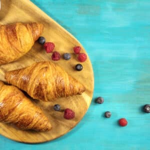 croissant vegano con margarina